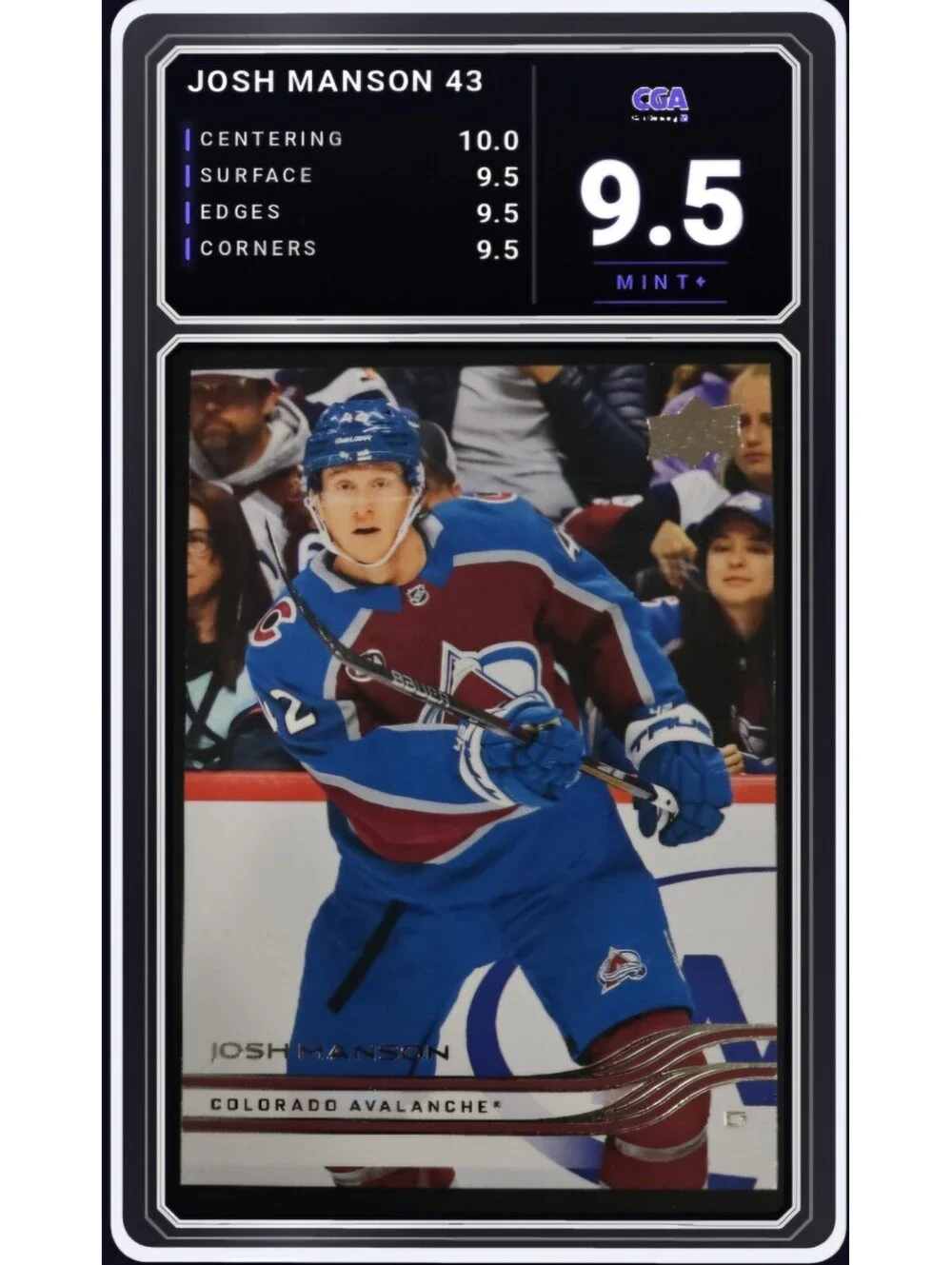 2025-26 Upper Deck #43 Josh Manson Colorado Avalanche - CGA 9.5 Digital Grade